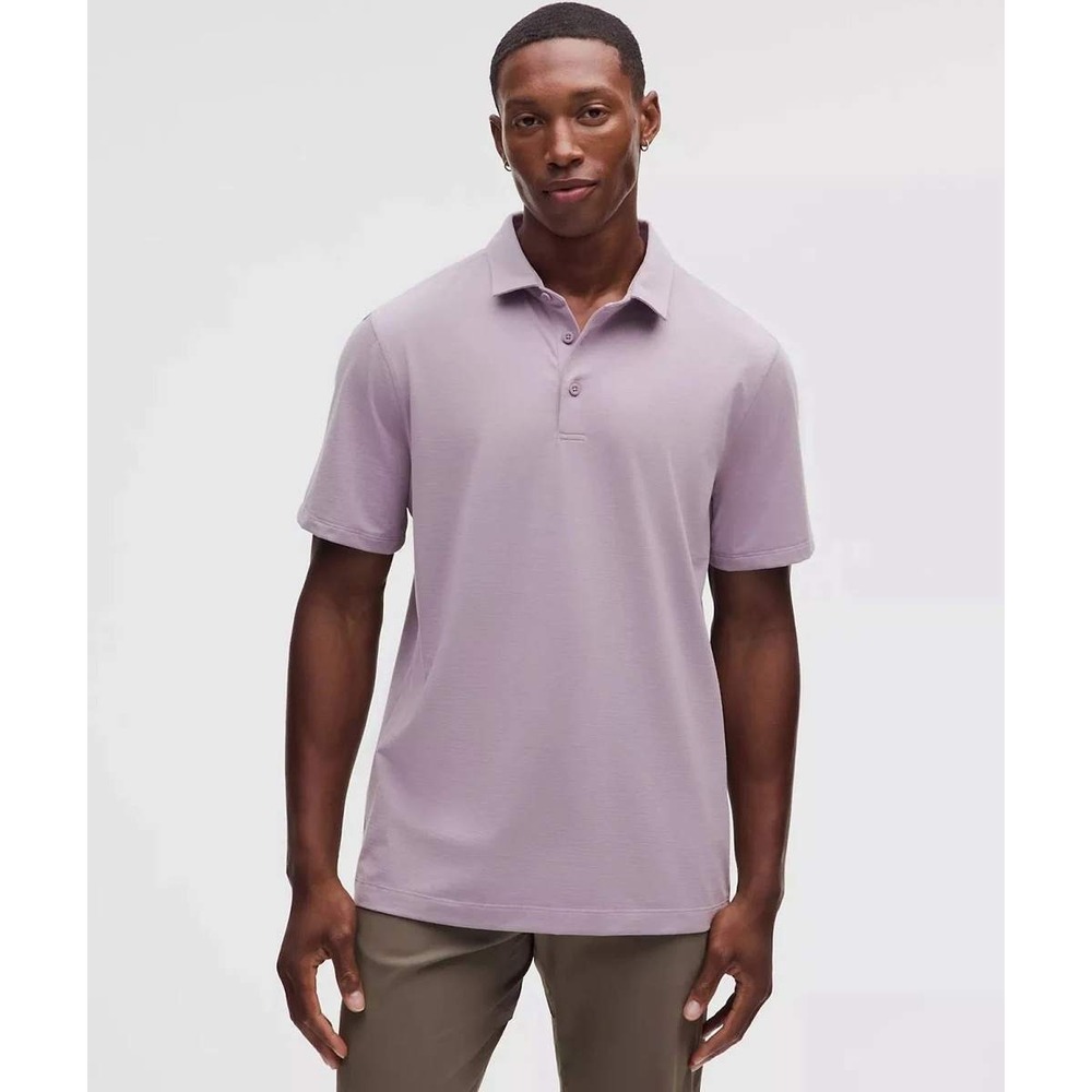 Lululemon Evolution Polo Shirt Mens Small Lavender Purple Golf Performance